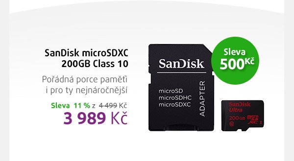 SanDisk microSDxc 200 GB Class 10
