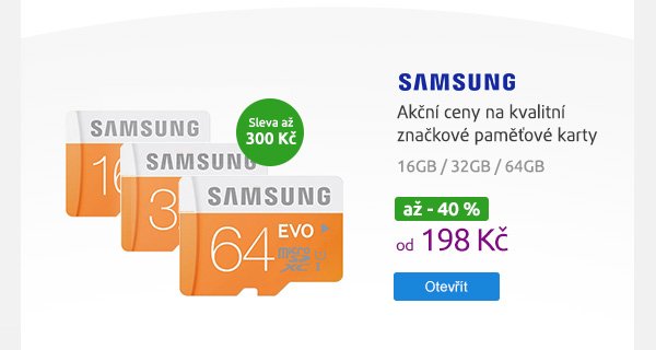 Kvalitní paměťové karty Samsung
