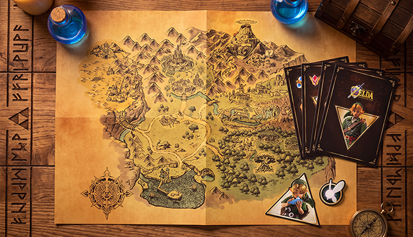 Kovové samolepky a mapa ze světa Zeldy