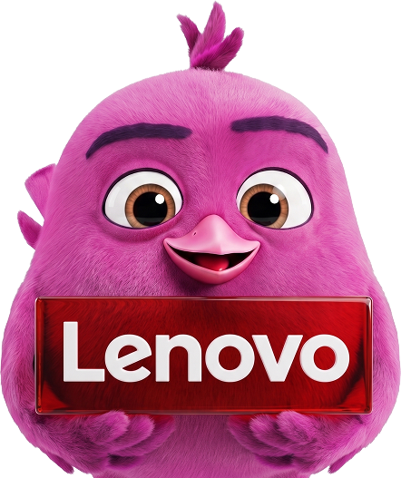 Smarty maskot s logem Lenovo