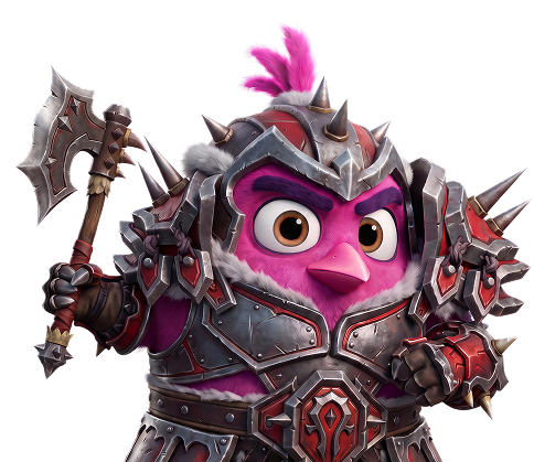 Wowcon maskot v brnění