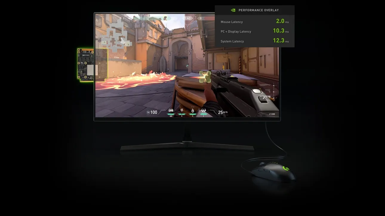 Ukázka technologie NVIDIA Reflex v Counter-Strike 2