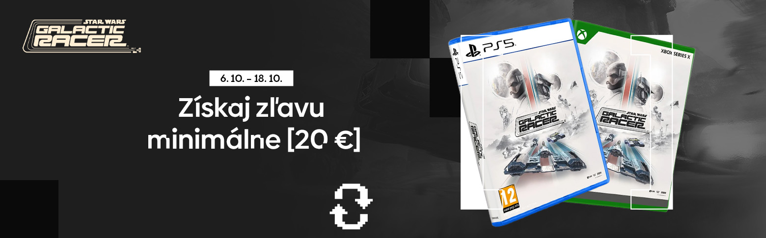 Star Wars: Galactic Racer – získaj zľavu minimálne 20 €, 6. 10. – 18. 10.