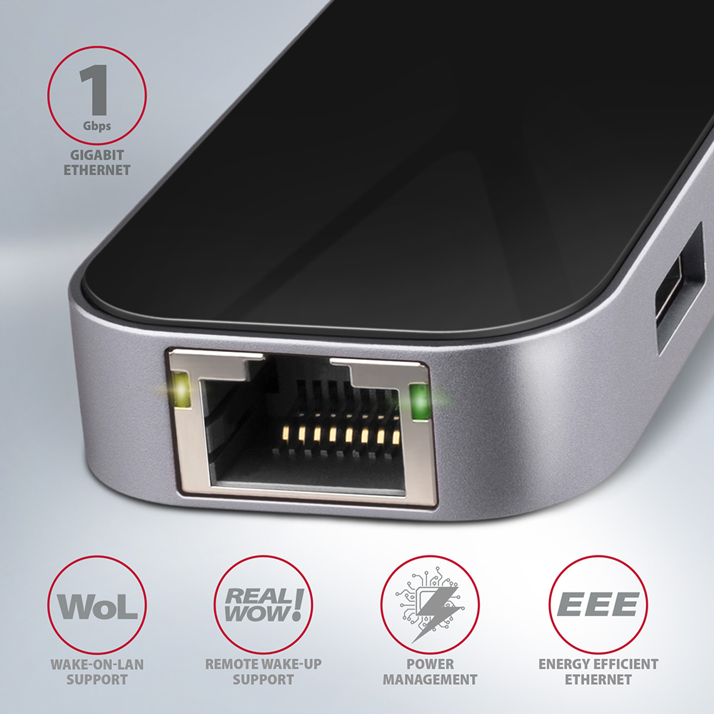 Gigabitový LAN port RJ-45 s podporou Wake-on-LAN