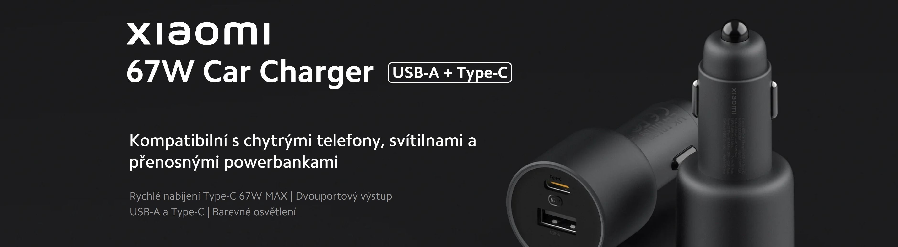 Xiaomi 67W Car Charger (USB-A + Type-C)