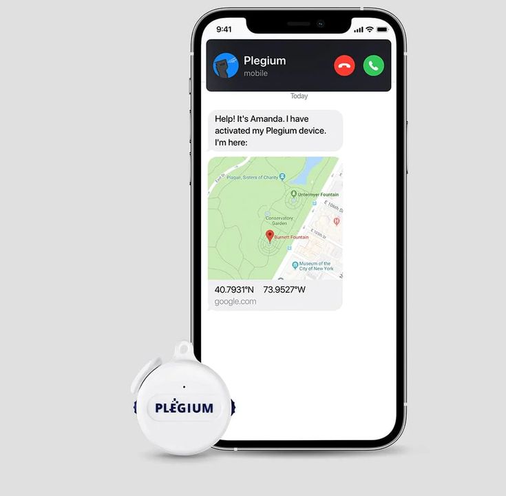 Plegium Smart Wearable – chytrý osobní alarm bílý
