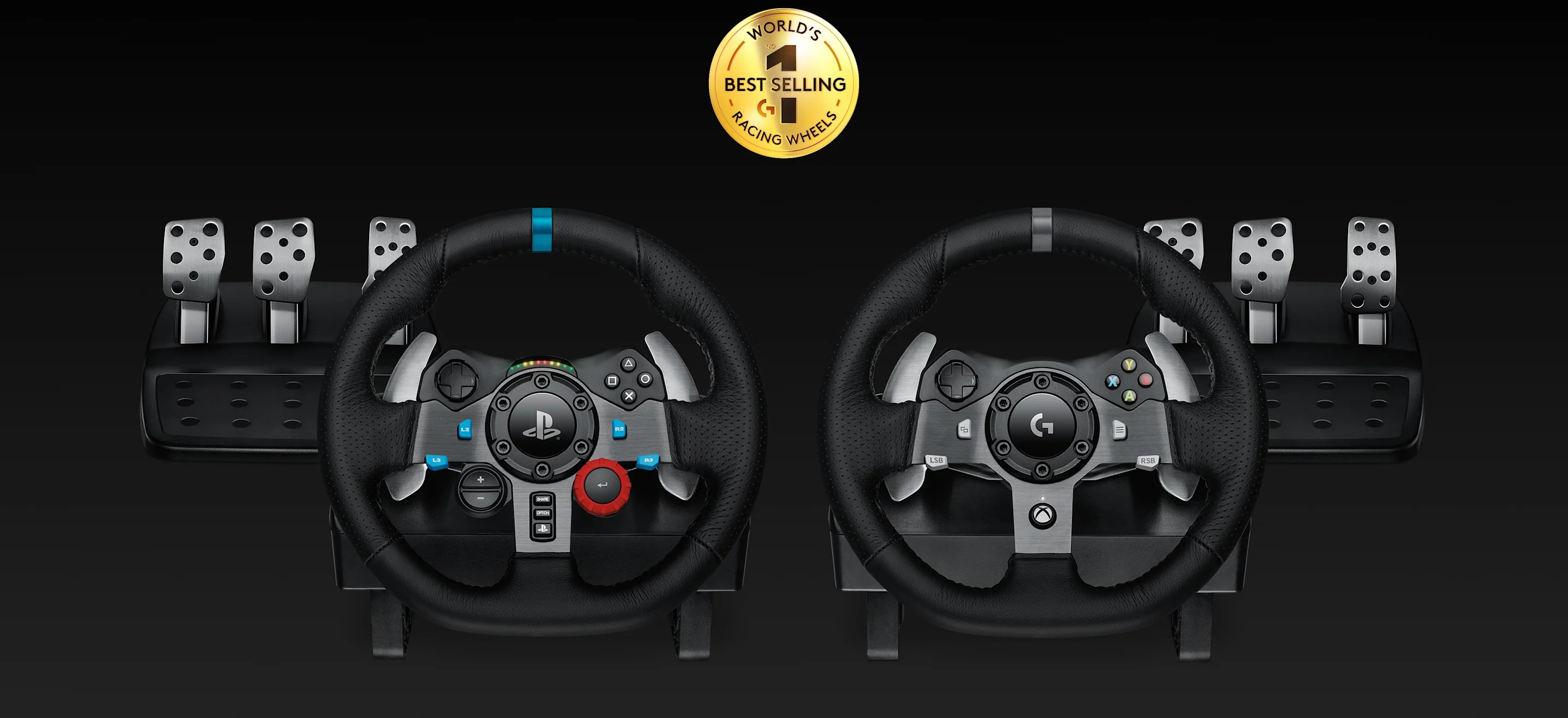 Závodní volanty Logitech G29 a G920 s podlahovými pedály