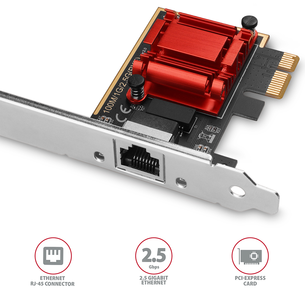 AXAGON PCEE-G25 – PCI-Express karta s 2.5G Ethernet portem RJ-45