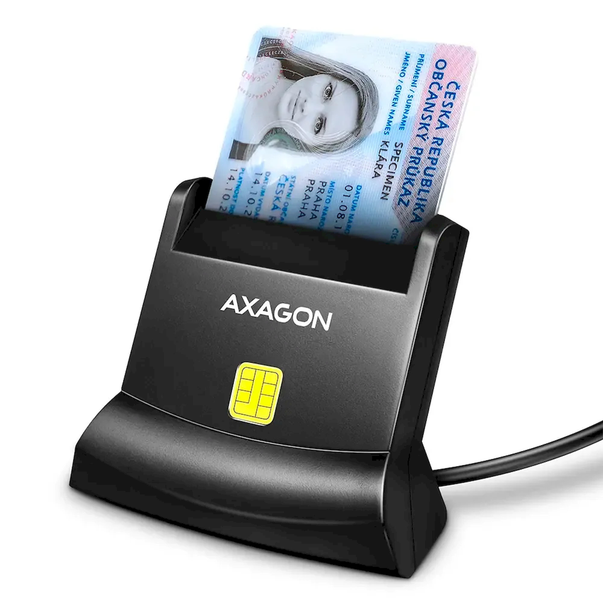AXAGON CRE-SM4N USB-A StandReader čítačka kontaktných kariet Smart card 1.3m