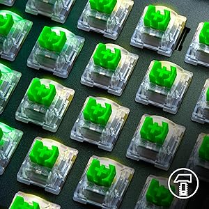 Razer Green mechanické spínače