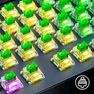 Razer Green mechanické spínače