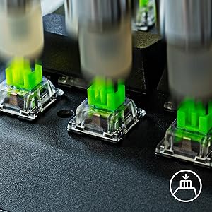 Razer Green mechanické spínače