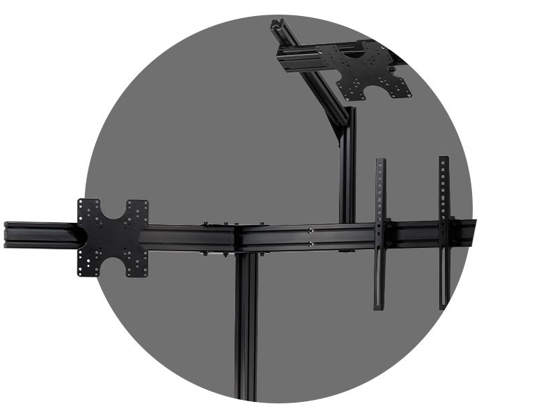 Next Level Racing ELITE Free Standing Quad Monitor Stand samostatný stojan pro 4 monitory