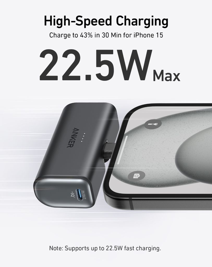 Anker Nano powerbanka (5000mAh) 22,5W černá