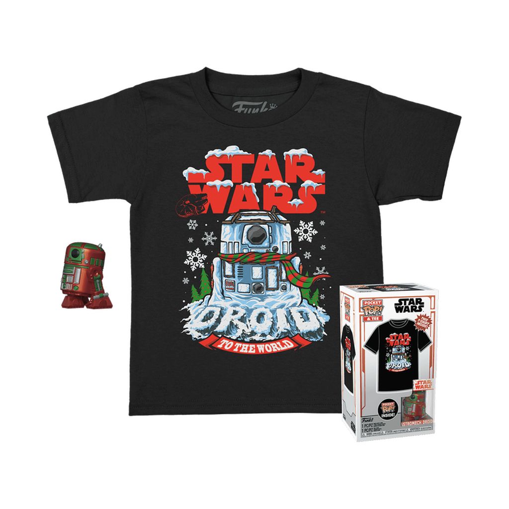 Funko Pocket POP! & Tee: Star Wars - Holiday R2D2 XL (dětské)