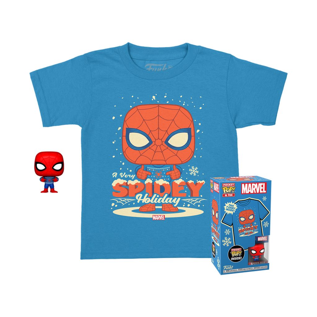 Funko Pocket POP! & Tee: Marvel - Holiday Spiderman XL (dětské)