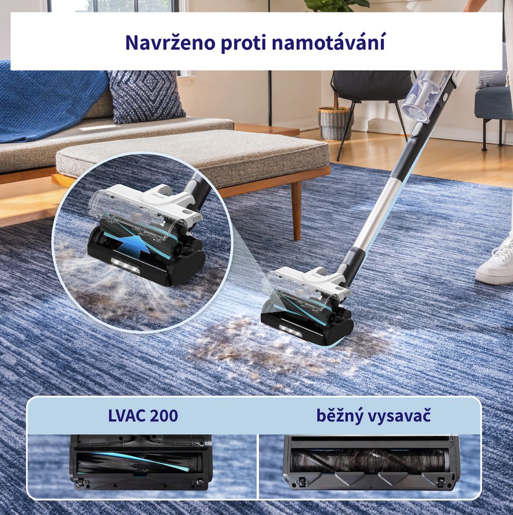 Levoit LVAC-200 4v1 Aku Turbo Cyclone vysávač biely