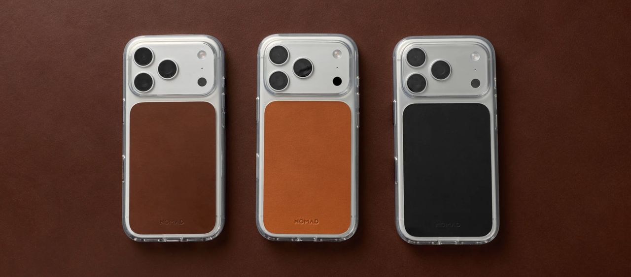 Nomad Clear Leather (Horween) MagSafe kryt iPhone 18 Pro Max Rustic Brown