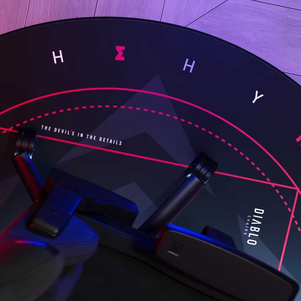 Diablo Chairs podložka pod stoličku čierno-červená