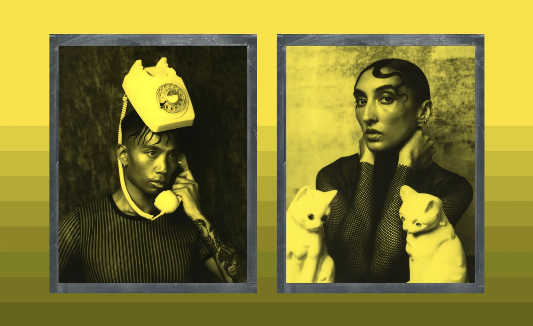 Polaroid DuoChrome film for 8x10 Black & Yellow edition