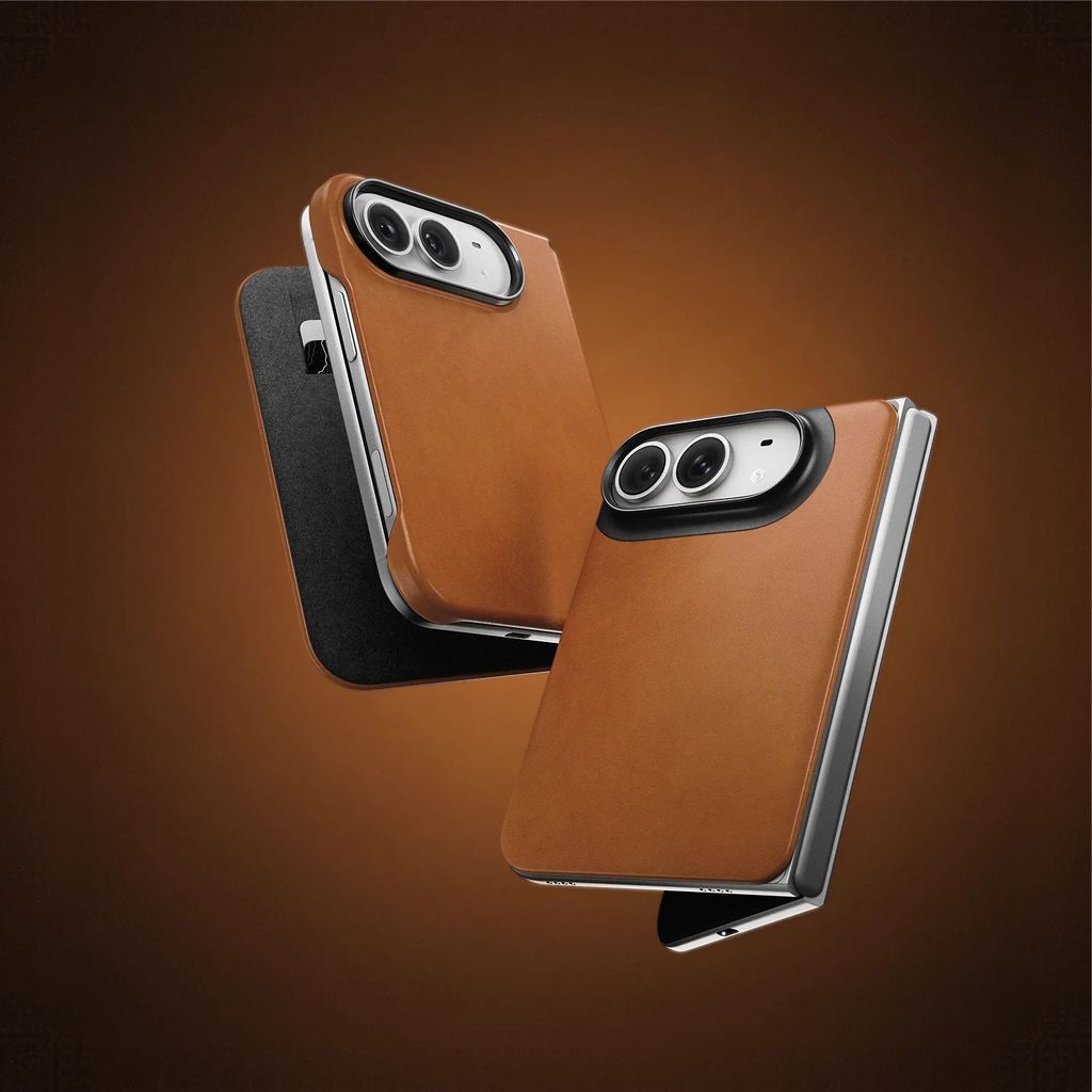Nomad Traditional Leather Folio (Horween) MagSafe kožené pouzdro iPhone Duo černé