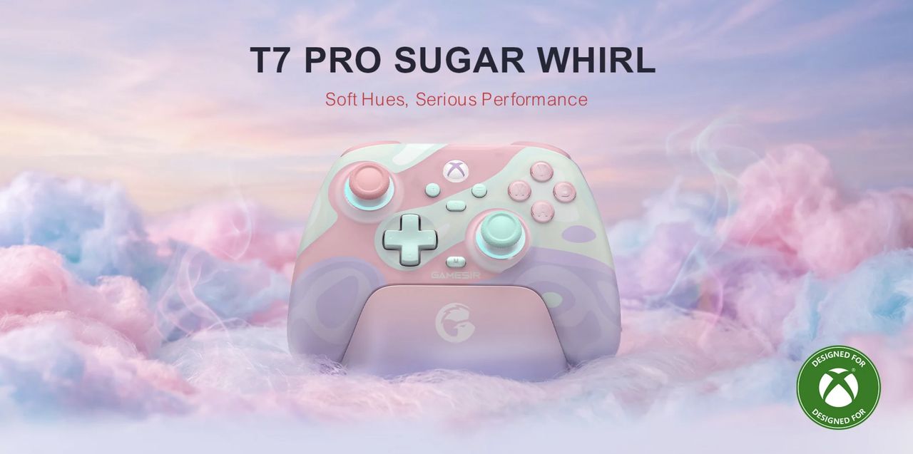 GameSir T7 PRO bezdrátový herní ovladače Sugar Whirl Xbox