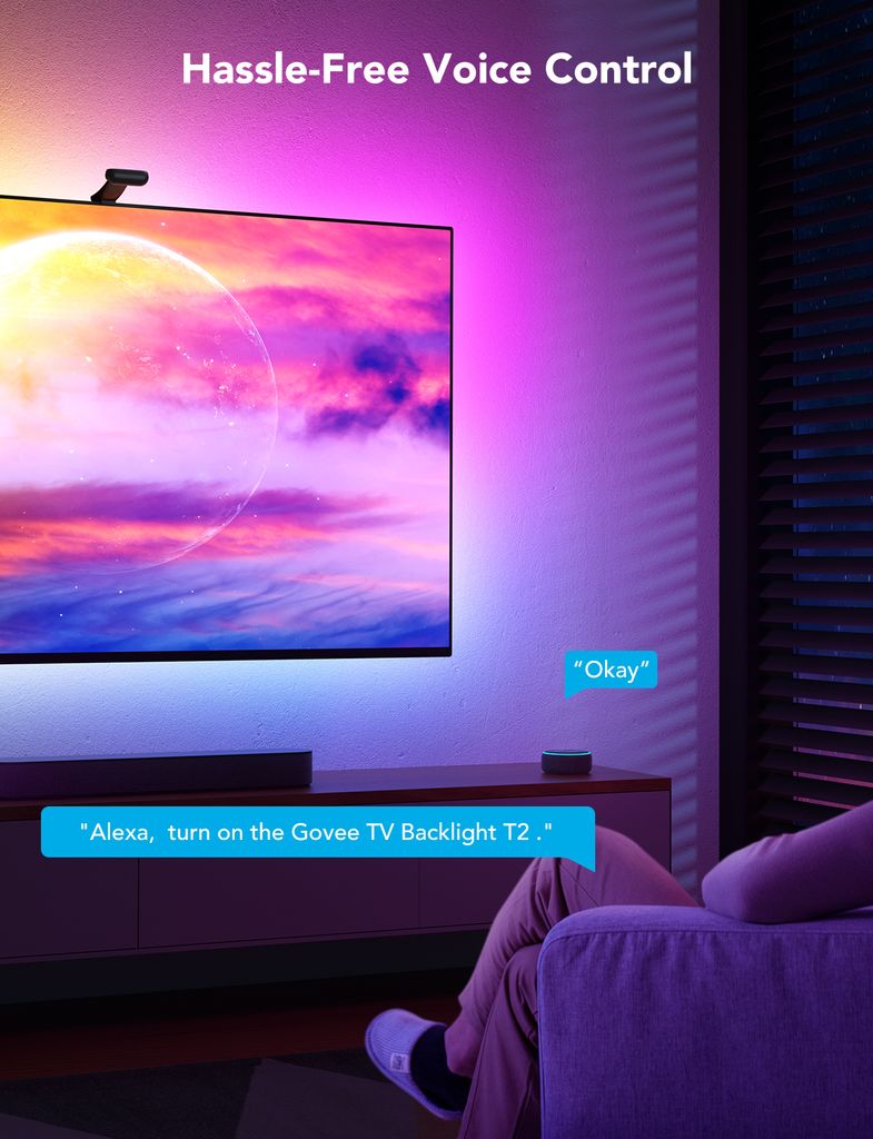 Govee DreamView T2 DUAL TV 75-85" SMART LED podsvícení RGBIC