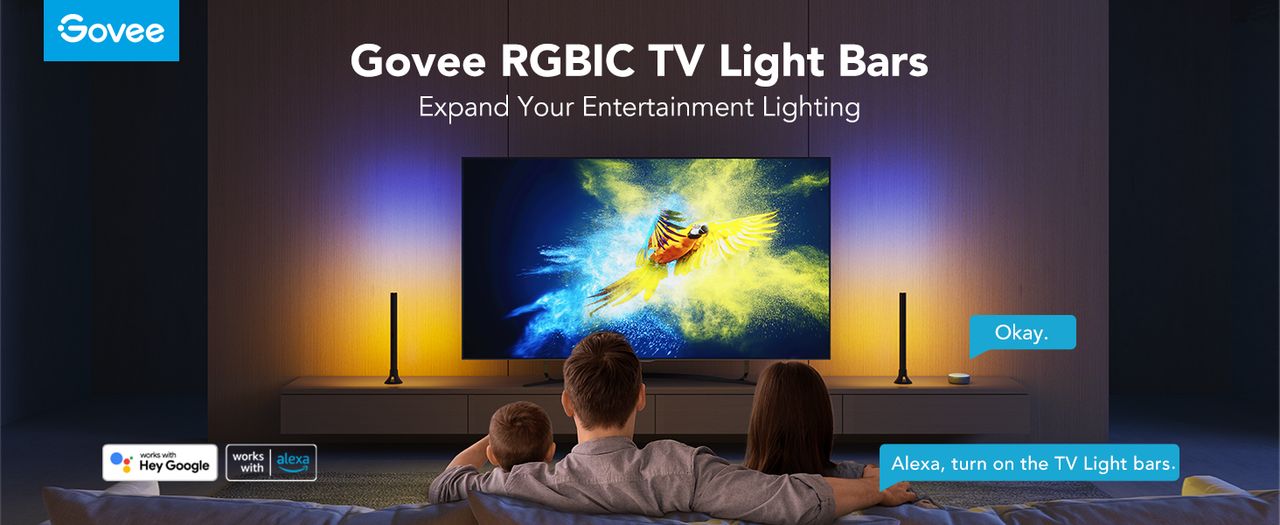 Govee SMART LED RGBIC Panely 38cm pro TV 43-75" Matter