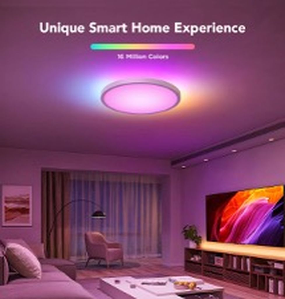 Govee RGBICWW Smart duální kulaté stropní světlo 4800lm 46cm Matter bílé