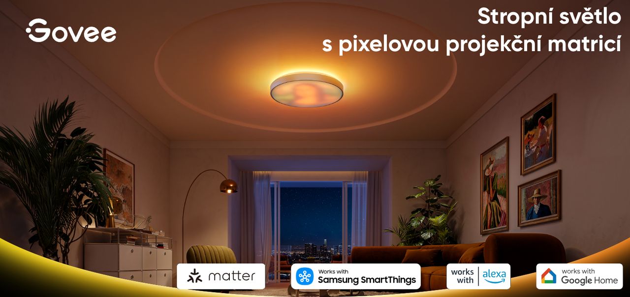 Govee Ultra RGBICWW Smart duální kulaté stropní světlo 5000lm 53cm Matter