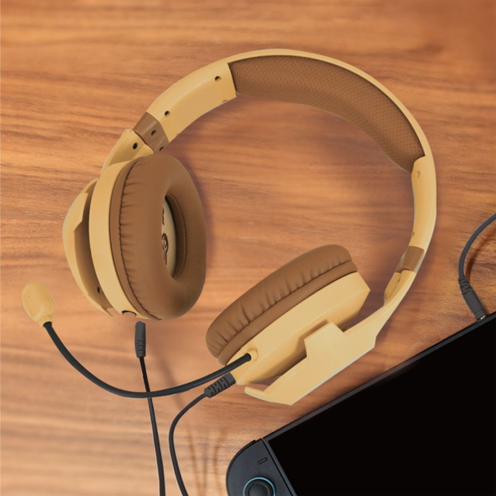 HORI Gaming Headset drátová náhlavní sluchátka Wood Brown