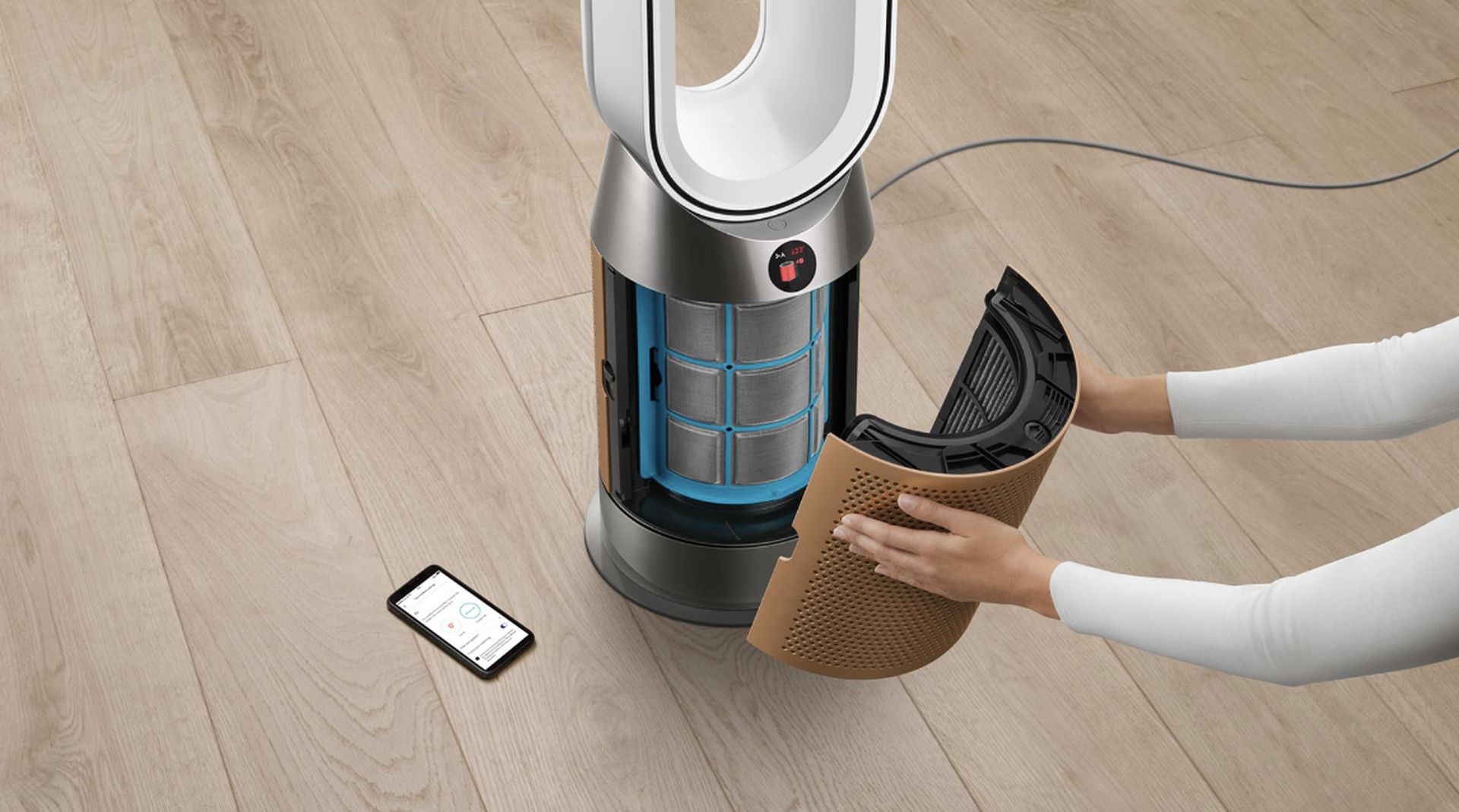 Dyson Purifier Hot+Cool Formaldehyde HP09 čistička vzduchu bílá/zlatá