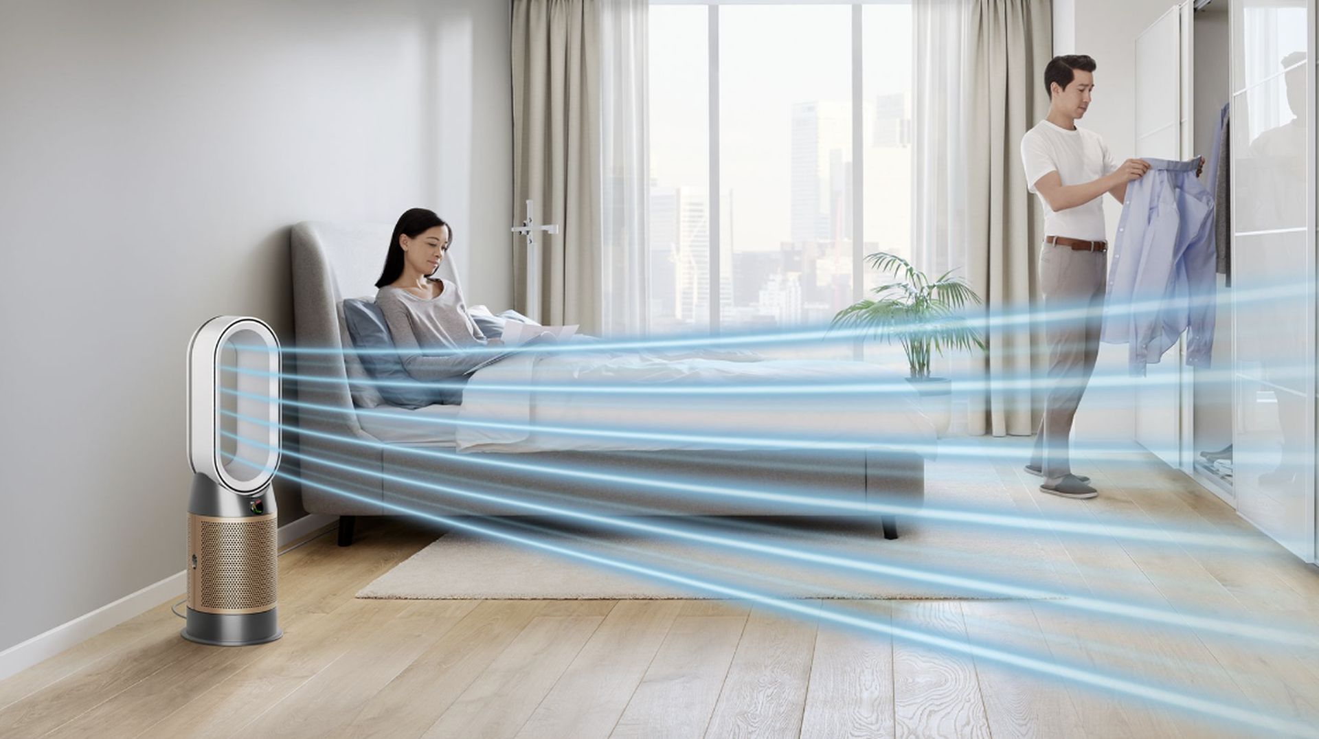Dyson Purifier Hot+Cool Formaldehyde HP09 čistička vzduchu bílá/zlatá