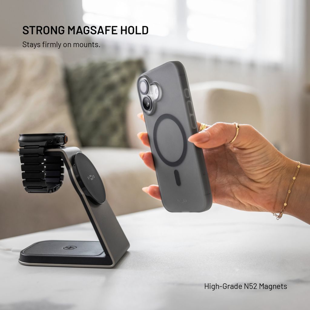 FIXED MagStory TPU kryt s MagSafe Apple iPhone 15 Pro kouřový