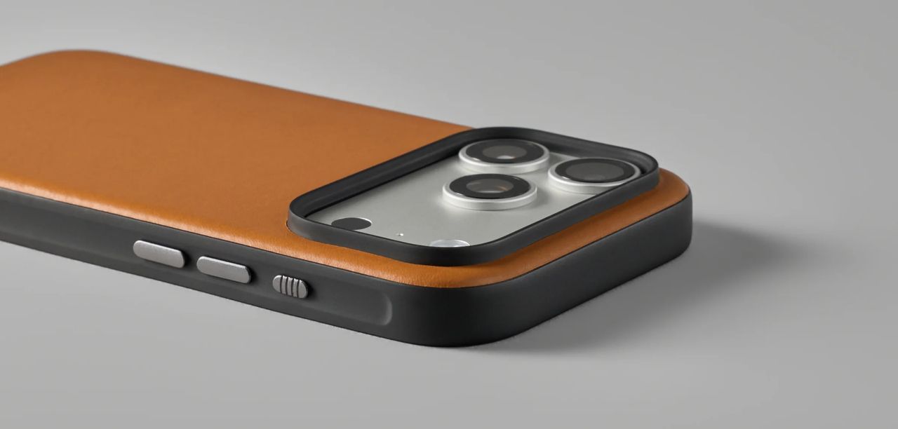 Nomad Modern Leather MagSafe kožený kryt iPhone 18 Pro Brown