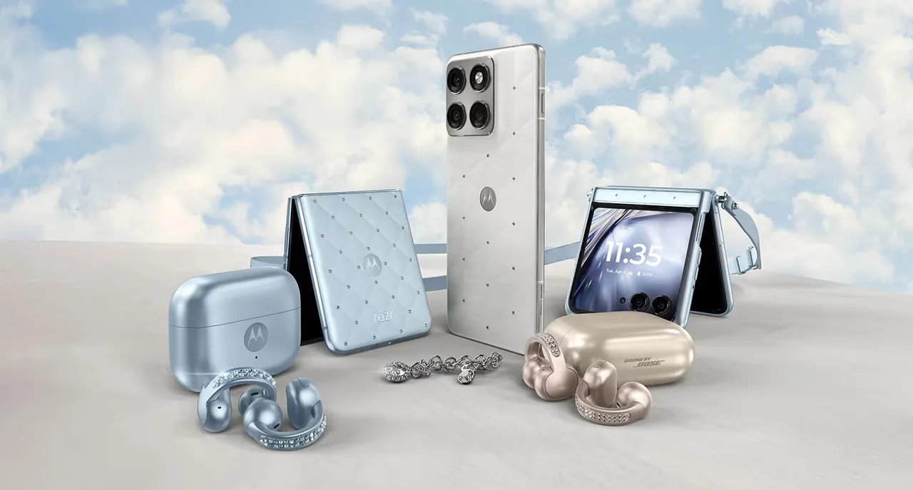 Motorola EDGE 70 12+512 GB gsm telefón PANTONE Cloud Dancer crystals by Swarovski