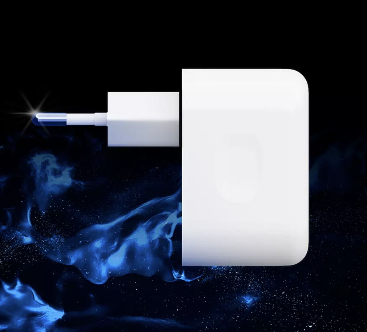 3mk Hyper Charger 35W síťová nabíječka, GaN, 2x USB-C (PD) bílá