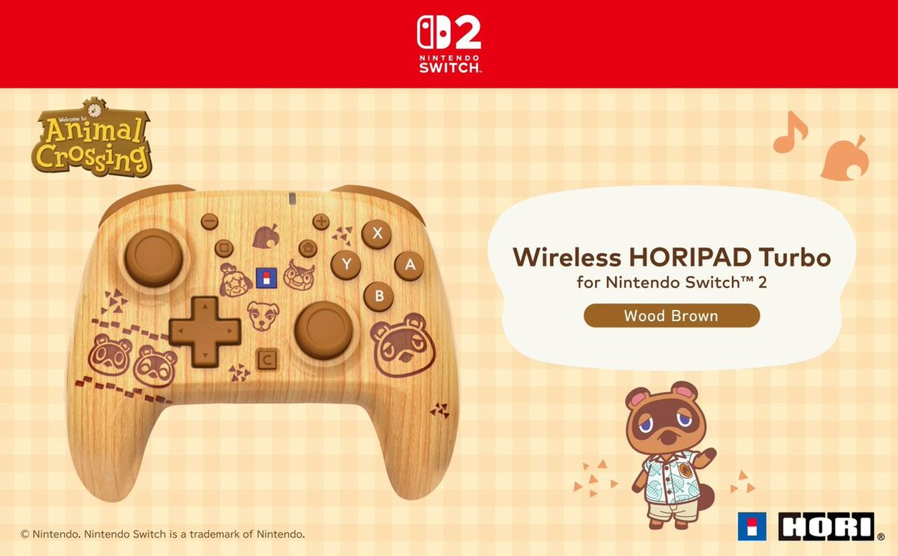 HORI HORIPAD Turbo bezdrátový herní ovladač Wood Brown
