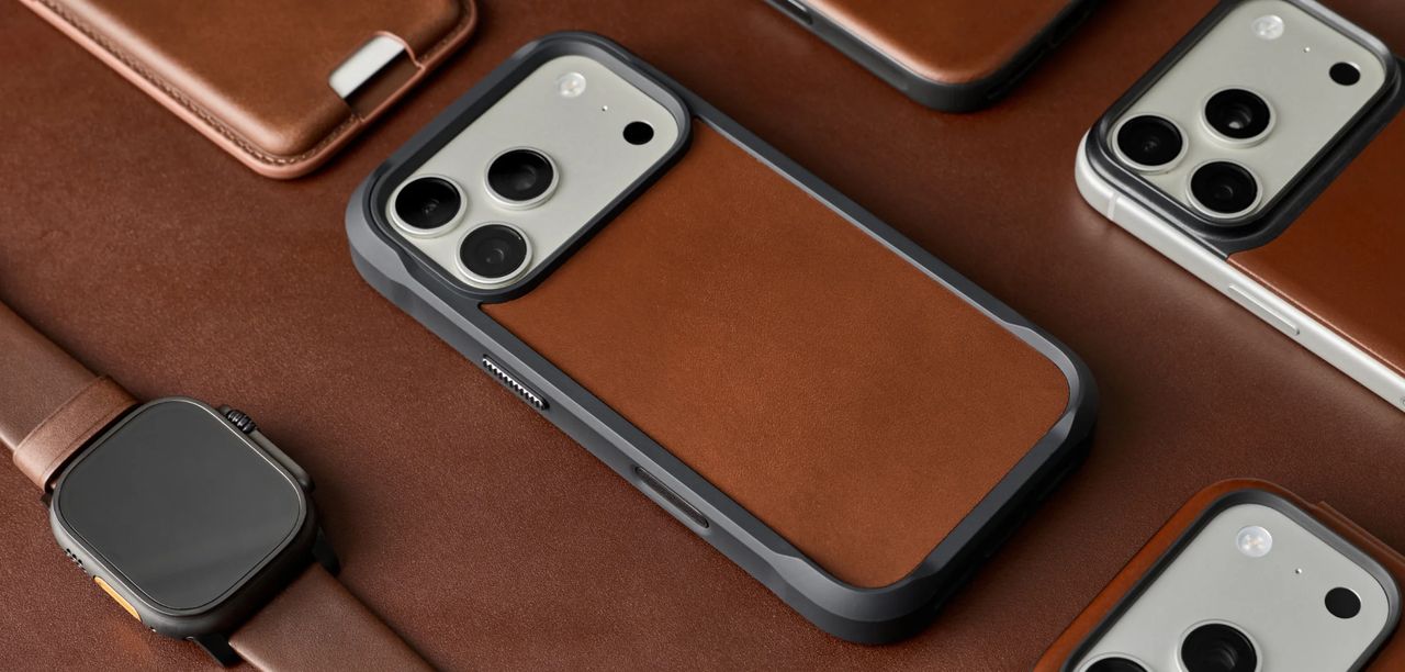 Nomad Rugged Leather (Horween) MagSafe kožený kryt iPhone 18 Pro Max Rustic Brown