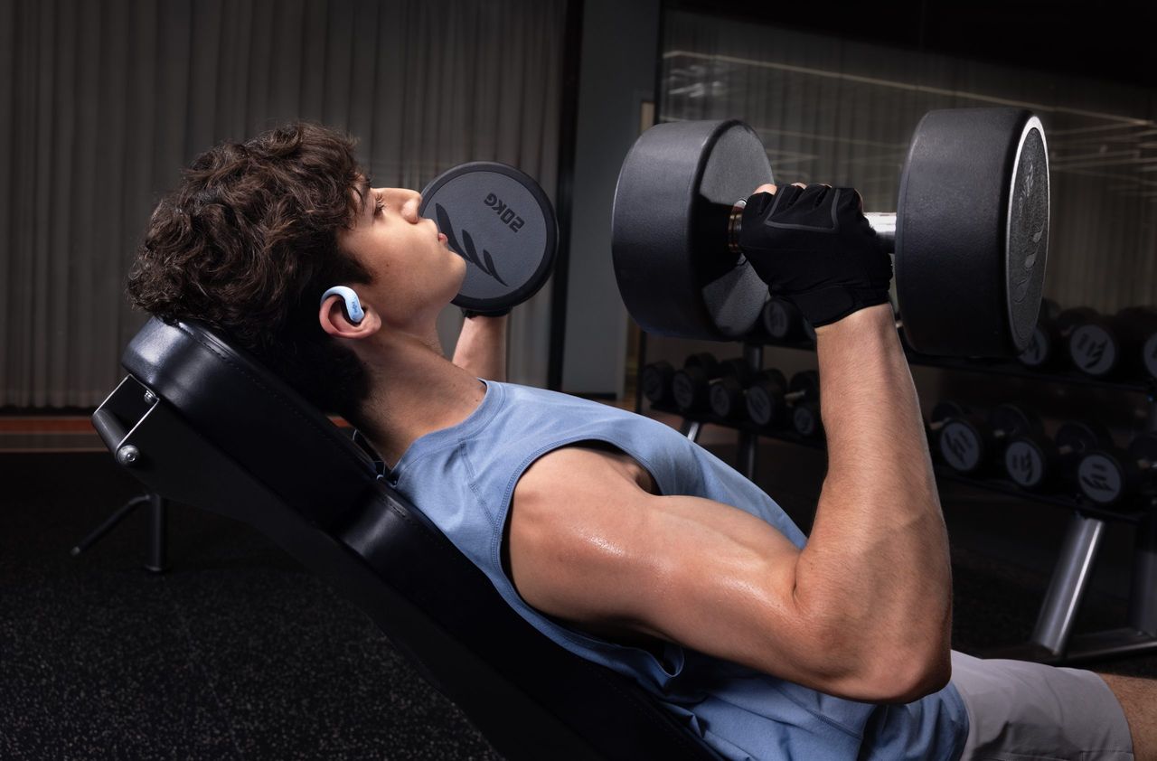 Shokz OpenFit Air 2 Bluetooth slúchadlá modré