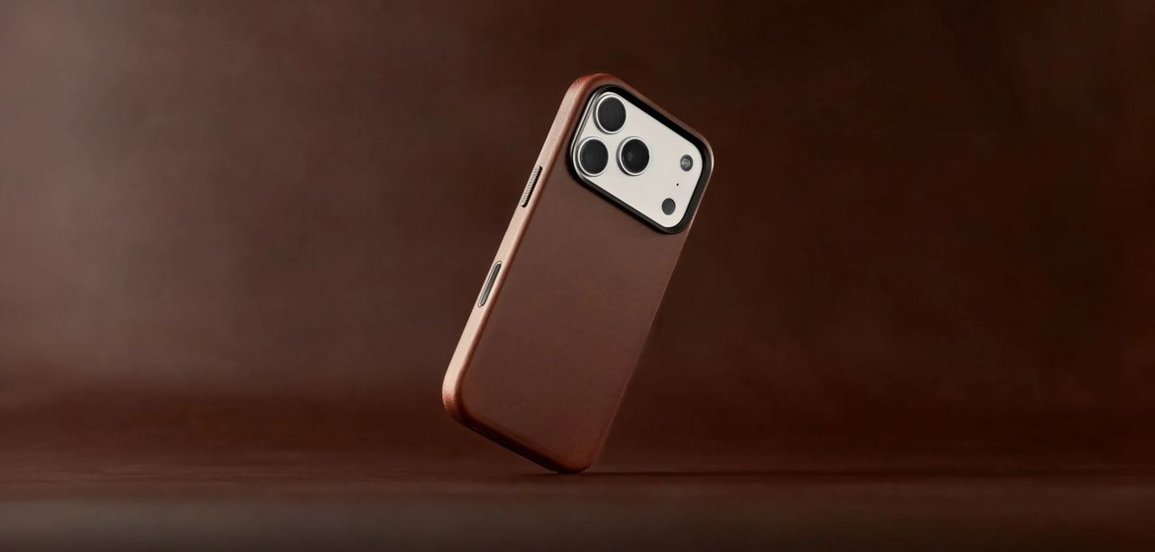Nomad Traditional Leather (Horween) MagSafe kožený kryt iPhone 18 Pro Rustic Brown