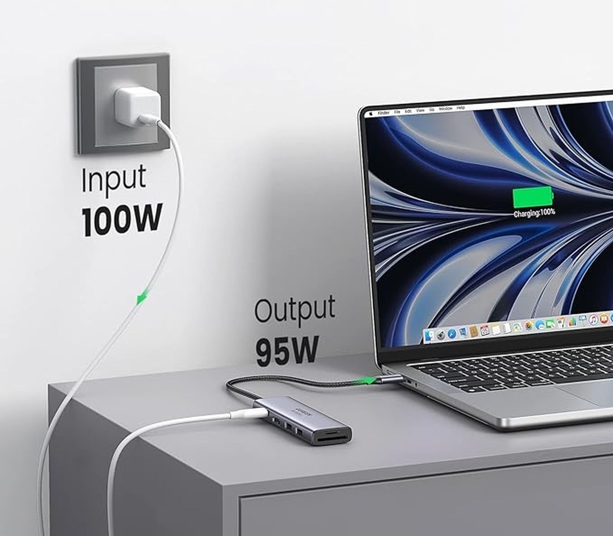 UGREEN USB-C Hub na HDMI, 2x USB 3.0 A, SD/TF a PD