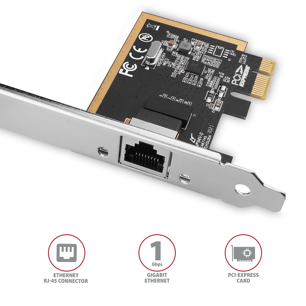 AXAGON PCEE-GRF – PCI-Express síťová karta s portem RJ-45