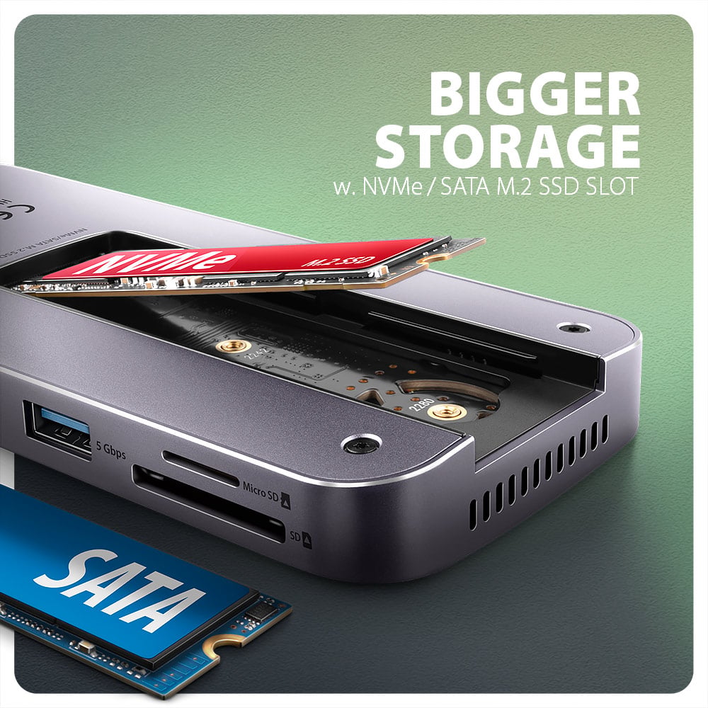 NVMe SATA M.2 SSD slot
