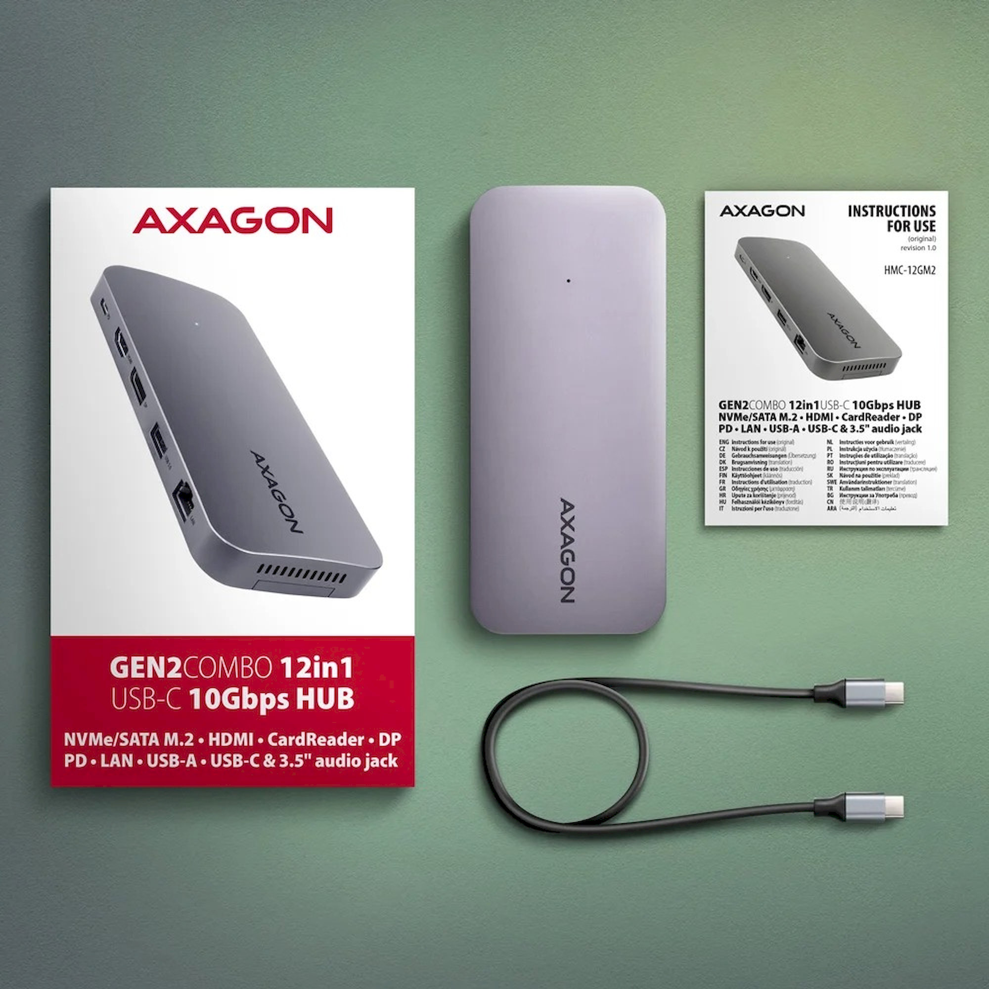 Obsah balenia AXAGON HMC-12GM2
