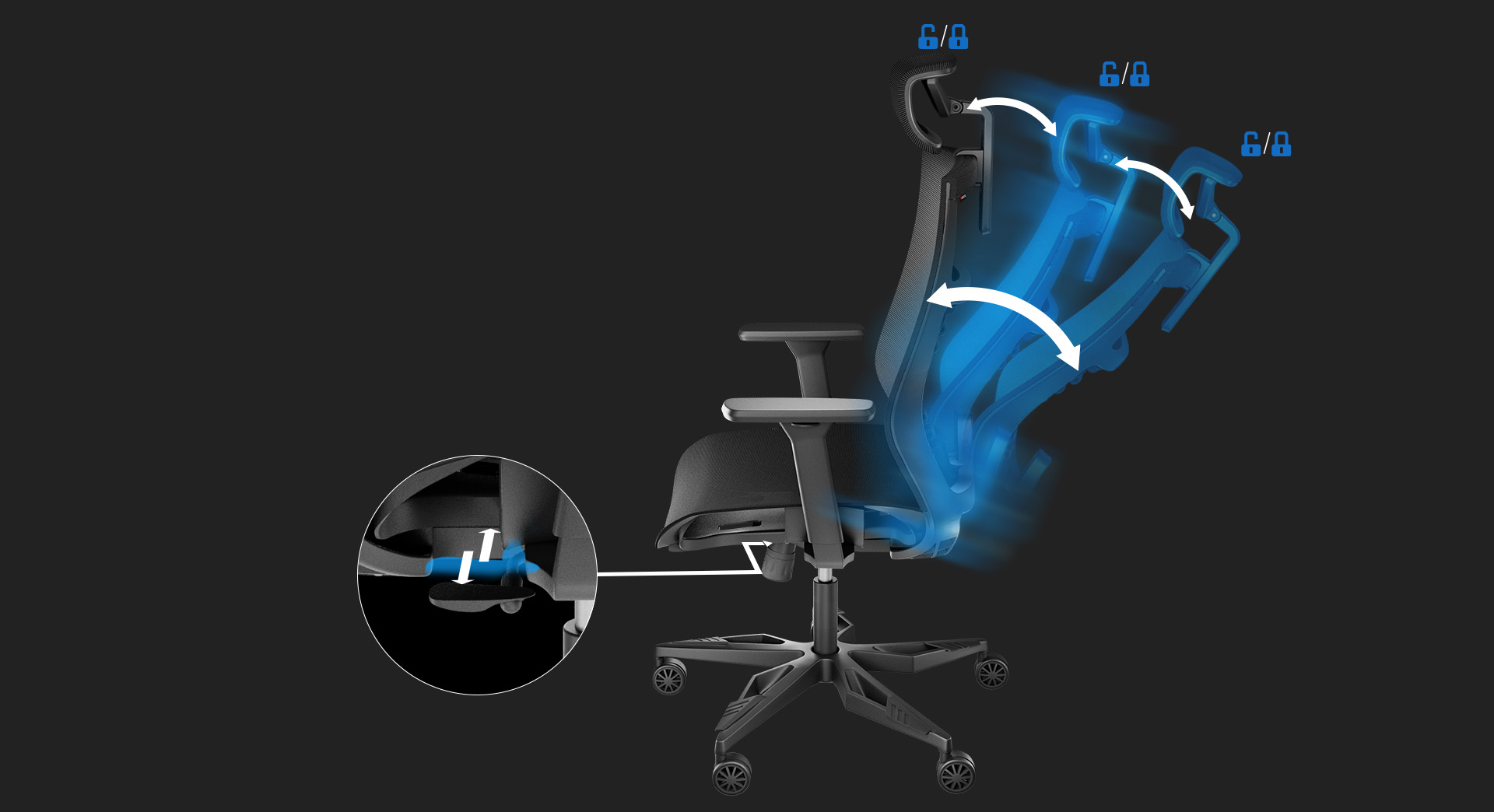 Genesis ASTAT 700 G2 ergonomická židle červená