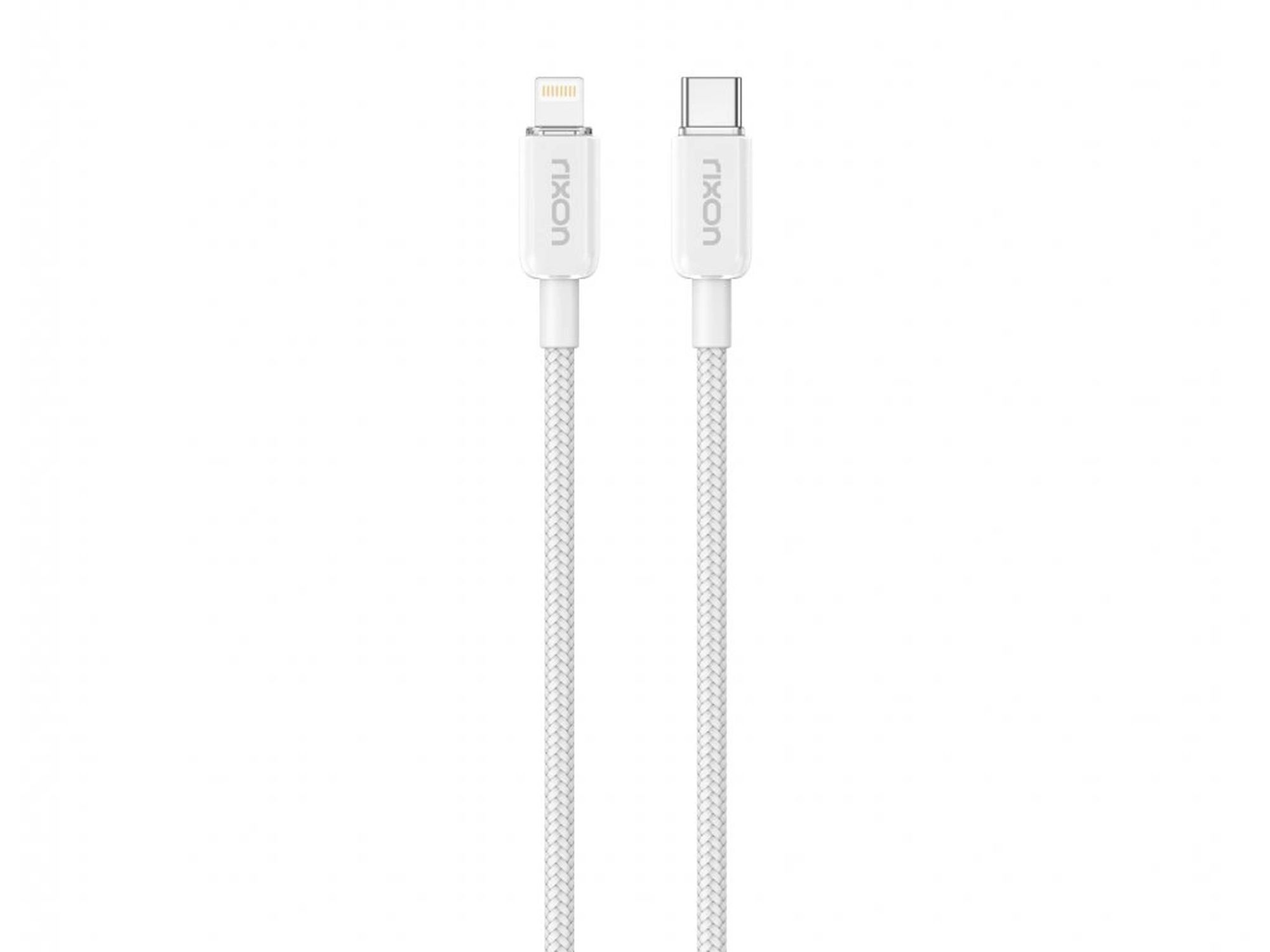 Rixon datový a nabíjecí kabel USB-C/Lightning nylon PD27W