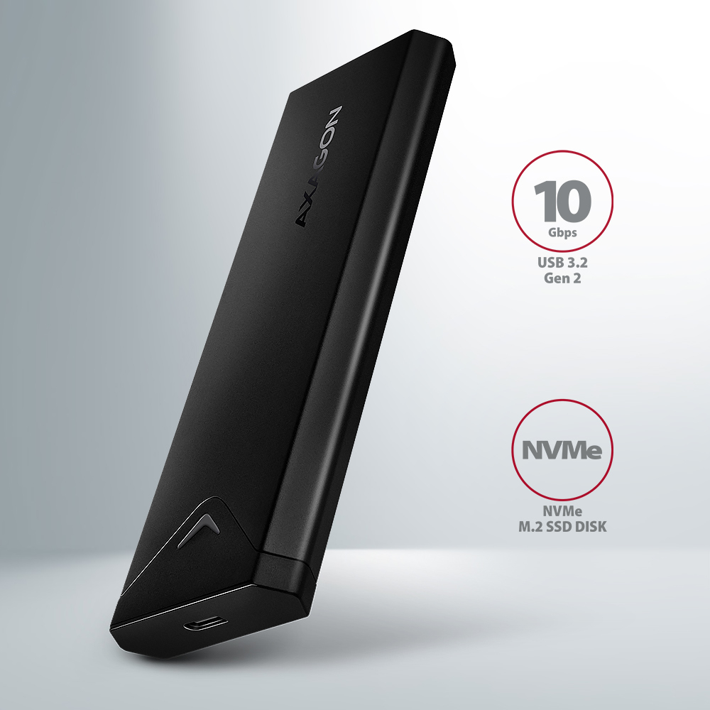 AXAGON EEM2-UB2 – hliníkový box pro NVMe M.2 SSD s podporou USB 3.2 Gen 2