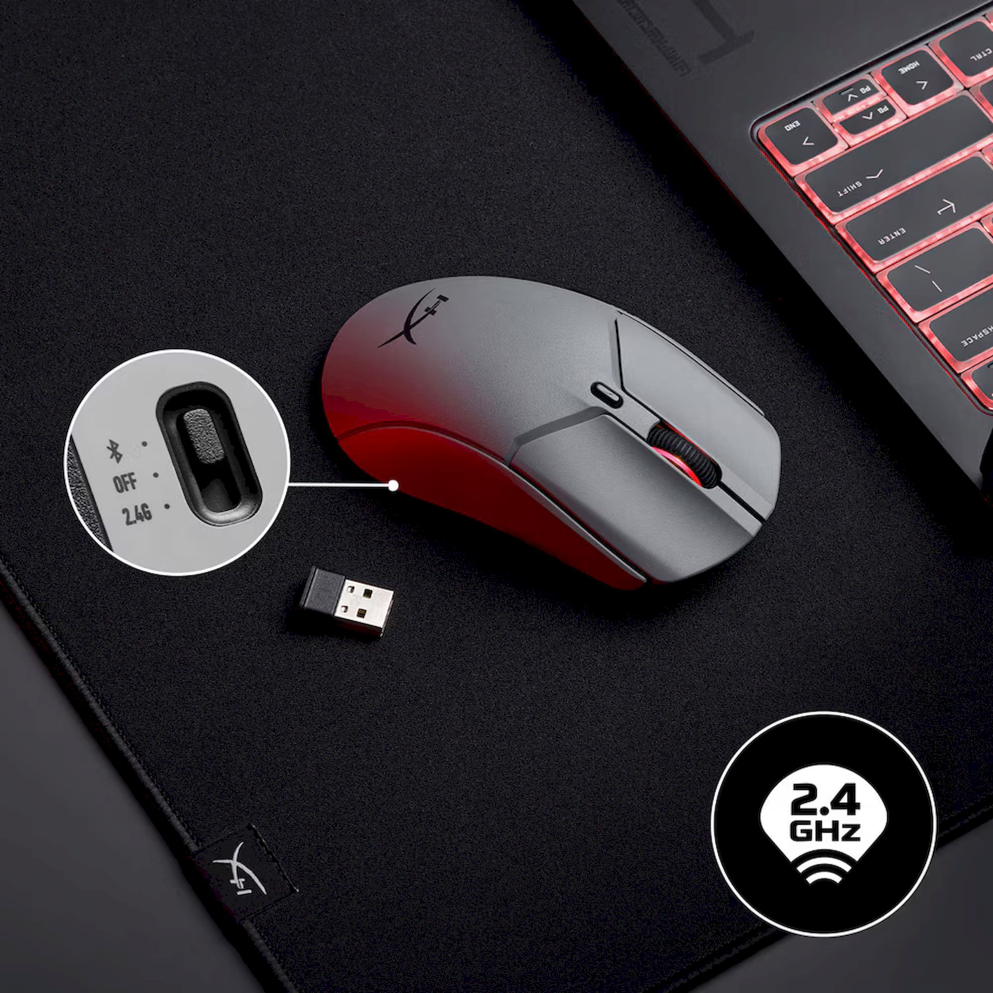 HyperX Pulsefire Haste 2 Pro bezdrátová herní myš bílá