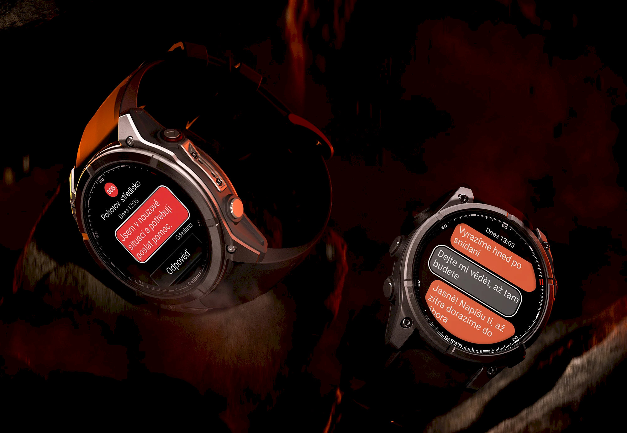 Garmin fenix 8 Pro(51 mm) Carbon grey DLC titanium s hnědým koženým řemínkem